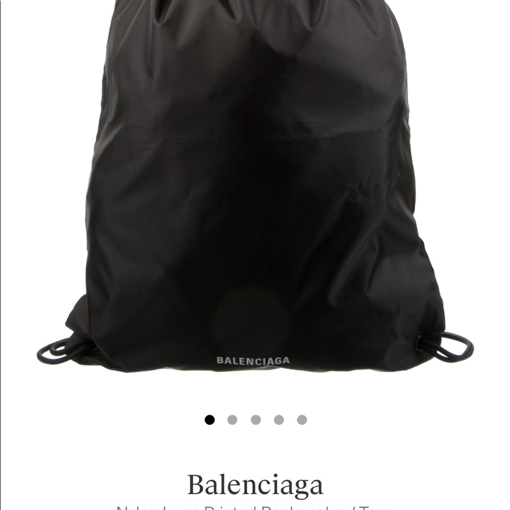Balenciaga Nylon Drawstring Backpack